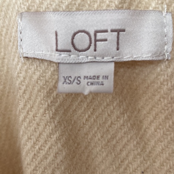 Loft Fringe Open Poncho 💗 Tan & Black - Picture 15 of 16